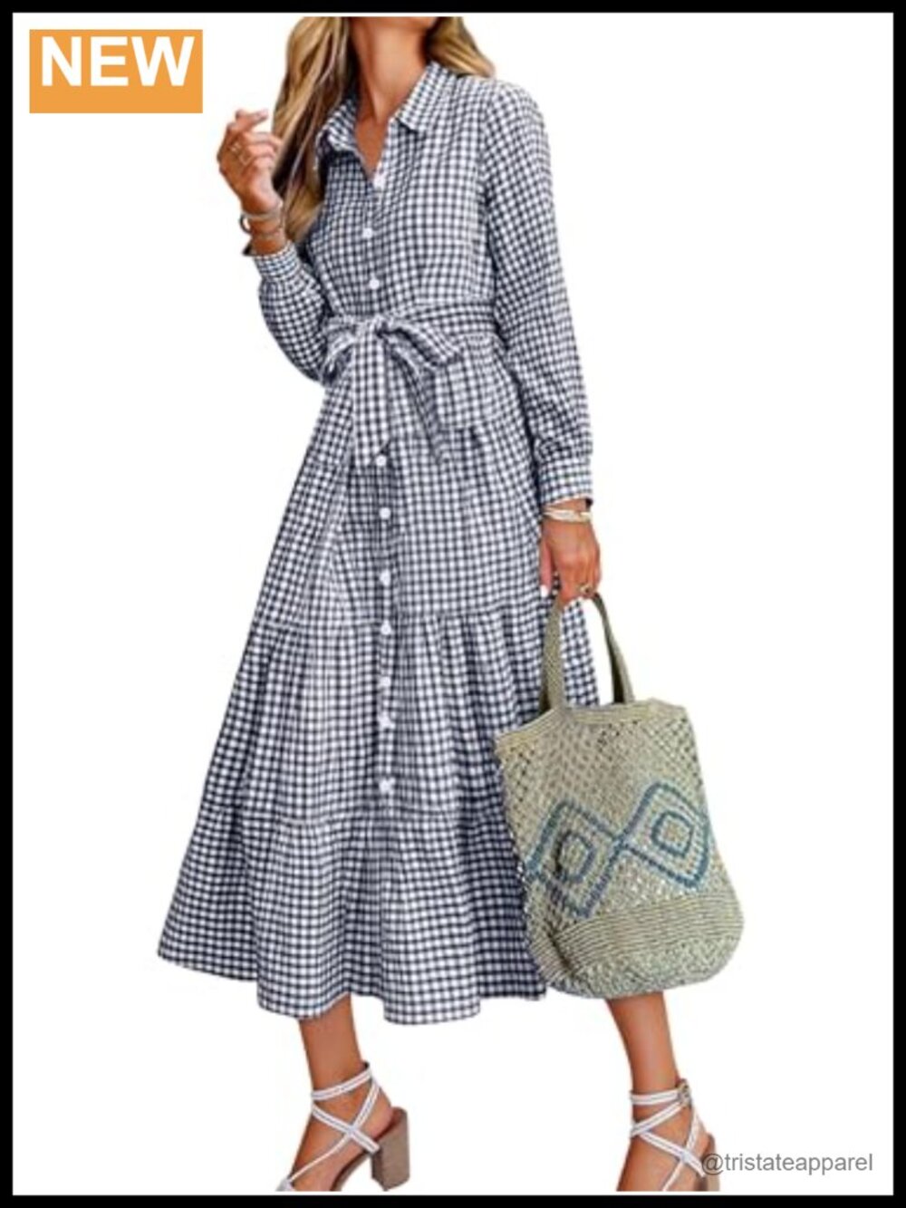 Long Sleeve Striped Flowy Maxi Shirt Dress Tie Waist Pockets